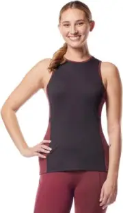 Kerrits Trot On Tech Tank Top - Black/Sangria
