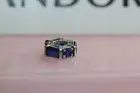 AUTHENTIC NEW PANDORA ICE SCULPTURE BLUE CRYSTAL SPACER CHARM 797529NSBL TAG