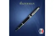 Waterman S0951780 Expert Black Lacquer Chrome Trim Rollerball Pen