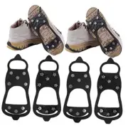 2 Pairs Non Slip Gripper Spike Ice Traction Cleats Walk Traction Cleat Large