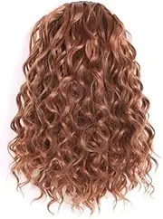Hair Extensions Hairpiece Drawstring Ponytail Puffed Ponytail Synthetic Hair Extensions, Afro Curly 25cm Brown Hair Accessories (Ginger Brown)