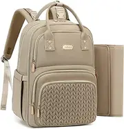 AIJIEKE Diaper Bag Backpack - Large Waterproof Mom & Maternity, Boys, Girls & Baby Travel Essentials Tote with Changing Pad