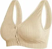 [Generic] Maternity Under Shorts Women Plus Size Maternity Solid Color Comfortable Front Opening NursingBra for Breastfeeding Moms Summer Convenient Breastfeeding Full Figure Maternity Bra