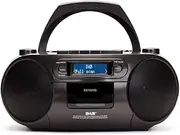 Aiwa BBTC-660DAB/BK Portable Cassette Radio with CD, Bluetooth and USB, Cassette Recorder, RDS, FM PLL, Dab+, Remote Control, Black/White