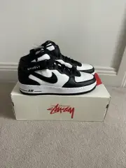 Stussy x Air Force 1 ‘07 Mid - Fossil US12 Black White
