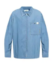 Zipper denim shirt 48,50 Blue