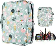 YOUSHARES Colored Pencil Case 220 Slots Pen Case Organizer with Handy Wrap & Zipper, Multilayer Holder for Prismacolor Colored Pencils & Gel Pen (Ice-Cream)