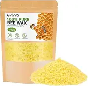 Vivva Beeswax Pellets (Yellow 200g), 100% Organic Beeswax, Beeswax for Candle Making, Body, Skin Care DIY, Lip Balm and Soap Making Supplies