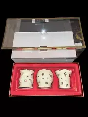 Set of 3 Lenox Williamsburg Boxwood and Pine 3”Votive Candle Holders ~ NIB 43$