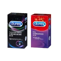 在飛比找PChome24h購物優惠-Durex杜蕾斯 買一送一 雙悅愛潮裝12入 + 超潤滑裝1