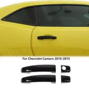 4pcs Exterior Door Handle Cover Trim Shells For Chevrolet Camaro 2010-15 Black (for: Chevrolet)