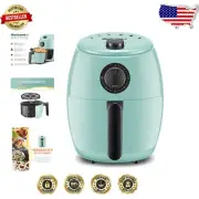 2.1 Quart Mint Electric Air Fryer - Healthy Cooking with Touch Control, 1000W