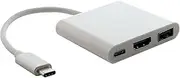 New CBAT-CMHDMIUSBCF at-CMHDMIUSBCF, ASTROTEK Thunderbolt USB 3.1 Type C (USB-C) to HDMI + USB + Card Reader Video Adapter Converter Male to Female for Apple MacBook CHROMEBOOK Pixel.