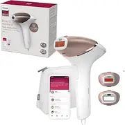 Philips Lumea IPL Hair Removal Device (AU Power Plug) with SmartSkin Sensor, Body and Face Attachments, SenseIQ Technology, White/Rose Gold, BRI945/00