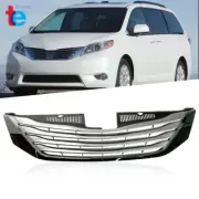 Plastic Front Upper Grille For 2011-2014 Toyota Sienna Mini Passenger Van Chrome