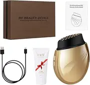 OZK Portable RF Facial Beauty Machine, EMS Pulse, Home Skin Tightening, Wrinkle Lifting, Face Massager, Gold, Rechargeable, New