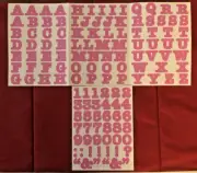 Creative Memories Large Uppercase ABC & 123 Stickers PINK