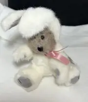Boyds CHAN Easter Bunny Rabbit Teddy Bear White Plush Stuffed Soft Toy 1990 1997