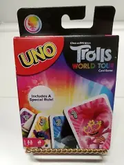 NEW Uno Trolls World Tour Card Game Special Tiny Diamond Mix Tape Rule Poppy