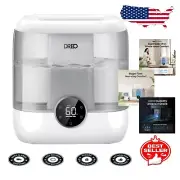 Stylish Gray 6L Humidifier - Cool Mist, Quiet Operation & Essential Oil Diffuser