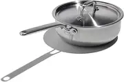 x Eater 3 Quart Saucier with Lid | Made in USA | 5-Ply Fully Clad Stainless Steel Pan | Stay Cool Handle Design | Induction Capable & Non-Toxic Cookware