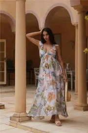 Tropical Bloom Maxi Dress Floral