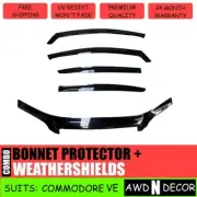 Bonnet Protector + Weathershields for Holden Commodore VE 2006-2013 Sedan Tinted
