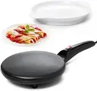 Electric Crepe Maker with Auto Power Off, Portable Crepe Maker & Non-Stick Dippi