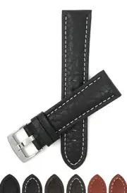 22mm Buffalo Pattern Leather Watch Band Strap for Tissot Quickster