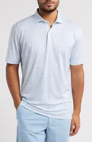johnnie-O Maxim Dot Print PREP-FORMANCE Golf Polo in Lake at Nordstrom, Size Medium