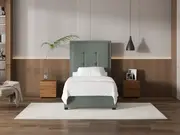 My Style Framed Headboard & Slimline Base - King Single / Seaglass / Standard Base