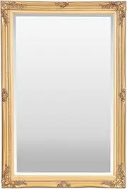 Select Mirrors Rennes Vintage Wall Mirror - Shabby Chic Baroque, Antique, French Design - Solid Wood Frame (50cm x 70cm, Antique Gold)