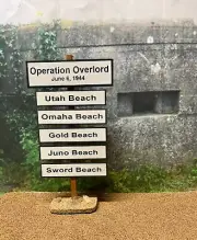 1/6 scale WW2 D-Day Operation OVERLORD Beach Diorama Sign