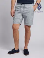 U.S. Polo Assn. Blue Mens Blend Drawstring Shorts (F92852) | $150
