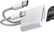 USB C Micro SD Card Reader for iphone (2in1)Lightning Type C Dual Cable Dongle