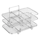 Air Fryer Dehydrator Rack 3 Layer Grill Basket BakingTray Accessories for Ninja;