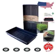 Eco-Friendly Microgreens & Wheatgrass Trays - 10-Pack with No Drain Holes