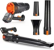 Electric Garden Leaf Blower, Cordless Leaf Blower, 21 V Powerful Electric Leaf Blower for Blowing Leaves Grass Dust, Handheld Volume Blower Machine for Lawn Care, Patio, Indoor