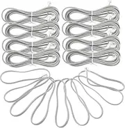 10pcs Phone Extension Cord Rj11 6p4c 4-Wire for Office Hotel Fax Answering Machine Telephone Line Cord Answering Machine Telephone Rope