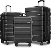 [KEYTANG] USA Lightweight Hardside Expandable Spinner Wheels Luggage Suitcase W/TSA Lock 3-Piece Set (20/24/28)