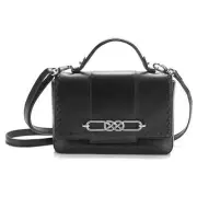 NWT Brighton Interlok Allison Black Leather Shoulder Bag $460