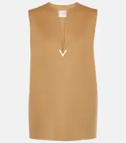 [Valentino] Valentino Wool and cashmere top AU 14 brown