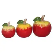 3 PC CERAMIC APPLE ~ KITCHEN DECOR ~ HOME DECOR ~ APPLES ~ CERAMIC APPLES