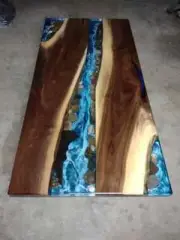 Ocean Table, Epoxy Table, Epoxy Resin Table, Ocean Wave Epoxy wood Resin Table