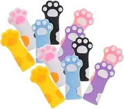 Generic 12pcs Cat Paw Pencil Cap Pencils for Lead Pencils Pencil Topper Decoation Pencil Protectors Cartoon Pencil Extenders Flexible Pencil Hats Cartoon Pencil Caps