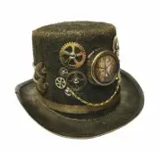 Steampunk Masquerade Mask Hat Halloween Costume Cosplay Party Gold