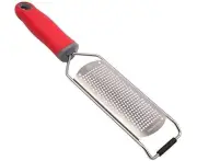 Cheese Grater Hand Held Fine Cheese Grater Nutmeg Parmesan Citrus Zester (Red)