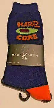 Marc Ecko Socks Avocado Hard Core Blue Novelty Casual New Free Shipping