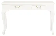Queen Ann 2 Drawer Sofa Table (White)