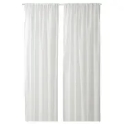 SANDDÅDRA sheer curtains, 1 pair, with rod pocket/white, 145x250 cm